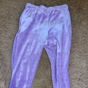 Purple velvet PLT Joggers